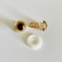Očko hnedé 9 mm, bezpečnostné - pár